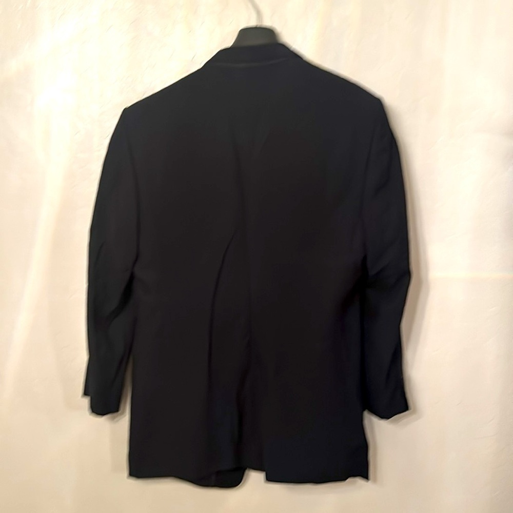 Giorgio Armani Black 2 Button Vintage Blazer 80/20 Wool /Poly Very Nice - Picture 4 of 8